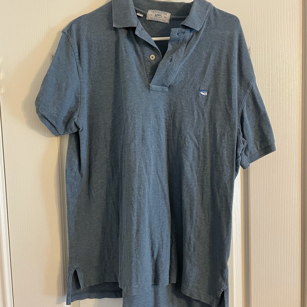Men’s southern tide blue polo. MEDIUM.